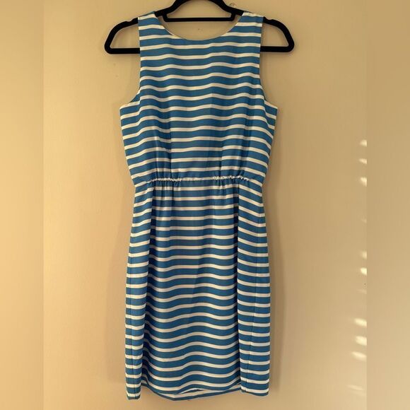 J. Crew Cornflower Blue Nautical Striped Dress Size 2 - Picture 12 of 12